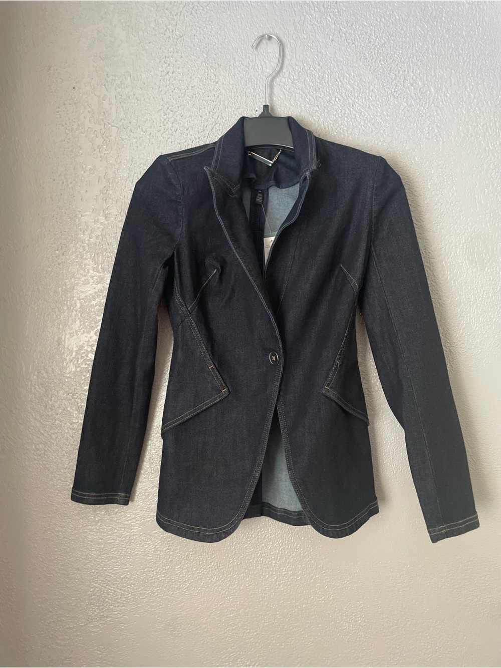 White House Black Market Dark Indigo Denim Blazer